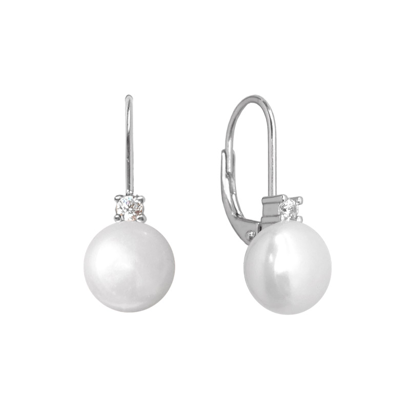 Stříbrné náušnice s přírodní perlou