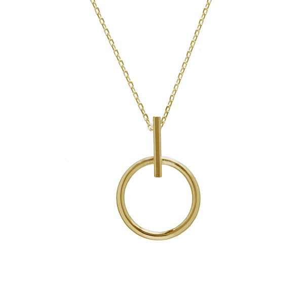 Z50-582 Zlatý náhrdelník s kroužkem