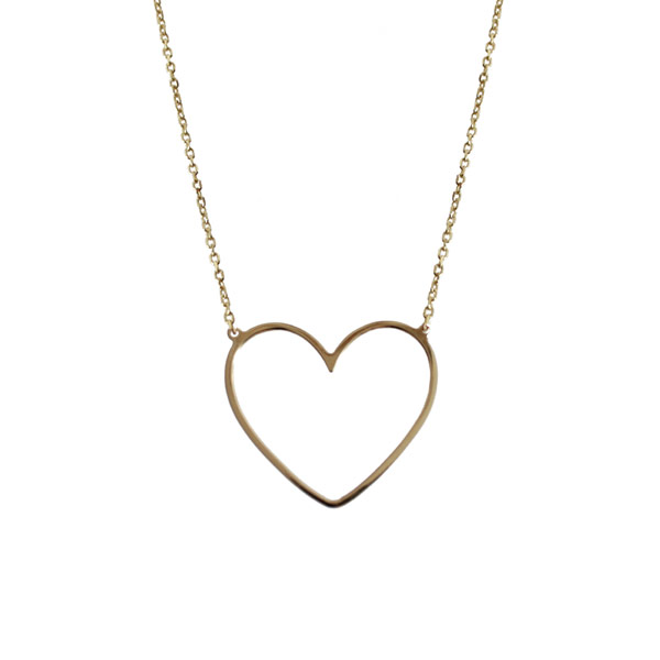 Z50-588 Zlatý náhrdelník se srdcem ze žlutého zlata