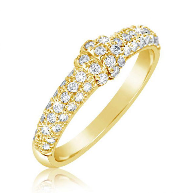 Z70-361 Zlatý prsten ze žlutého zlata se zirkony