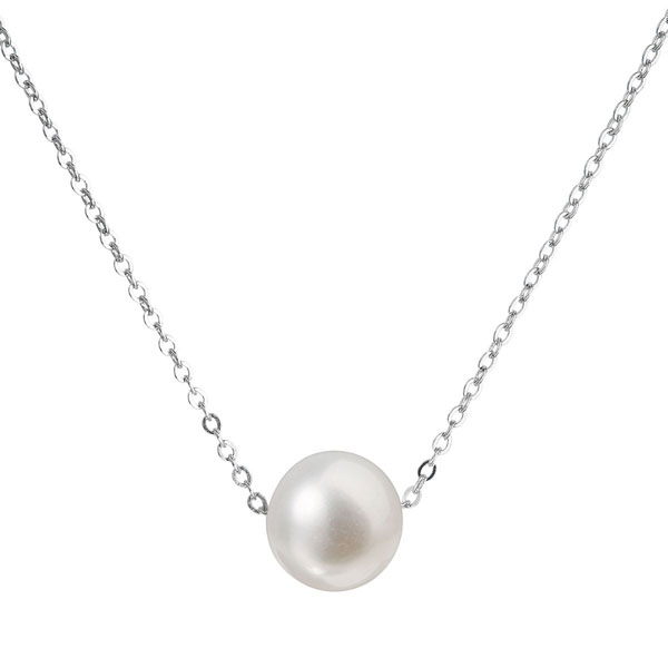 22023.1 Stříbrný náhrdelník s pravou říční perlou