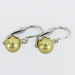 S45-004 Stříbrné náušnice s perlou