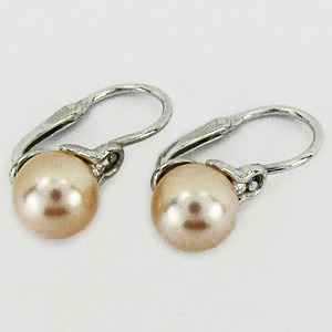S45-006 Stříbrné náušnice s perlou