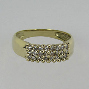 Z70-020 Zlatý prsten se zirkony