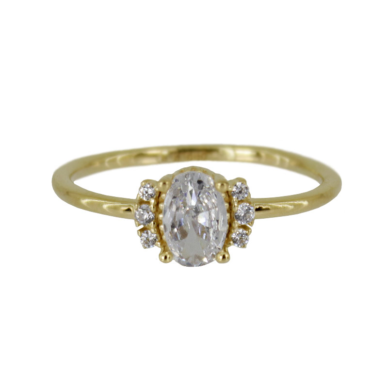 Z70-382 Zlatý prsten se zirkony