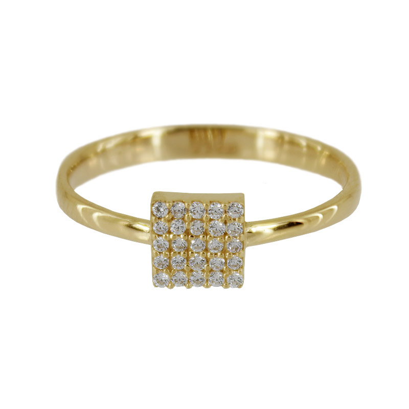 Z70-389 Zlatý prsten se zirkony